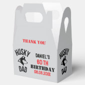 Husky Dad, Dog Dad Verjaardag Bedankdoosjes (Geopend)