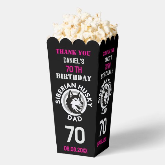 Husky Dad, Dog Dad Verjaardag Bedankdoosjes (Popped)