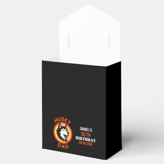 Husky Dad, Dog Dad Verjaardag Favoriet Dozen Bedankdoosjes (Geopend)