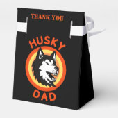 Husky Dad, Dog Dad Verjaardag Favoriet Dozen Bedankdoosjes (Achterkant)