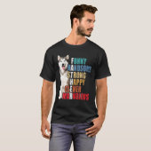 Husky Dad Husky Lovers Funny Handsome Sterke papa T-shirt (Voorkant volledig)