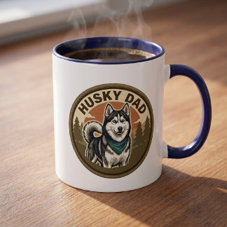 Husky Dad koffiemok | Siberian Husky Dad cadeau Mok