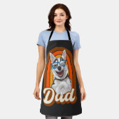 Husky dad, paashond, liefdeshuskies schort (Gedragen)
