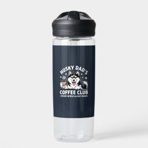 "Husky Dad's Coffee Club" - Hondenliefhebber & Kof Waterfles