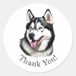 Husky dank je! Stickers