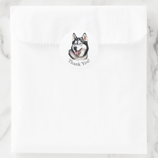Husky dank je! Stickers (Tas)