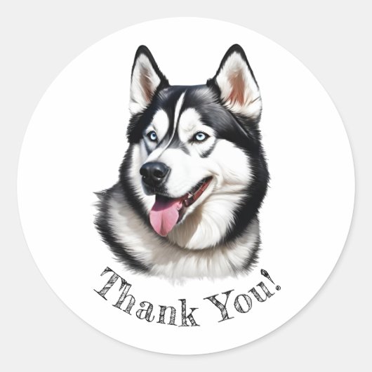 Husky dank je! Stickers (Voorkant)