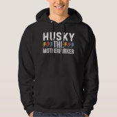 Husky de moederfurker, grappig husky ontwerp hoodie (Voorkant)