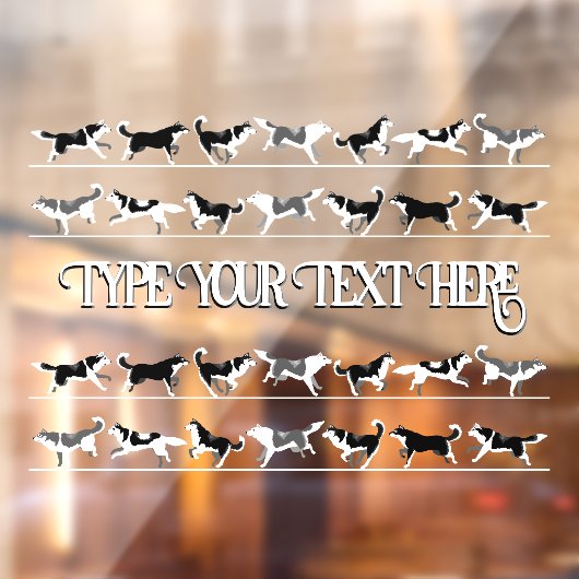 Husky Decal Husky Malamute Sled Dog Window Cling (Vel 2)