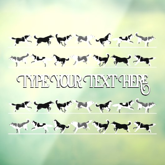 Husky Decal Husky Malamute Sled Dog Window Cling (Vel 3)