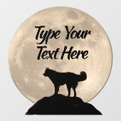 Husky Decal Husky Malamute Wolf Dog Window Cling (Vel)