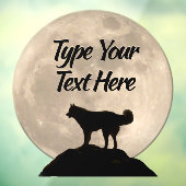 Husky Decal Husky Malamute Wolf Dog Window Cling (Vel 3)