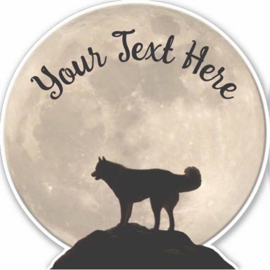 Husky Decal Siberian Husky Malamute Stickers (Voorkant)