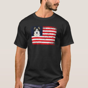 Husky Dog 4 juli Dog T-shirt