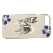 Husky Dog Art Apple iPhone 8/7, amper daar Case-Mate iPhone Case (Achterkant (Horizontaal))