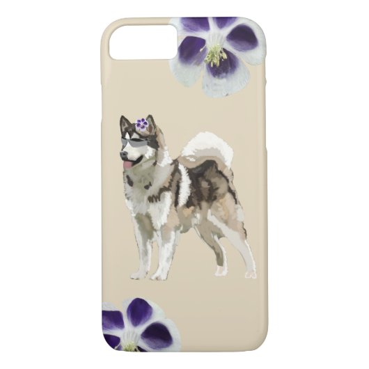Husky Dog Art Apple iPhone 8/7, amper daar Case-Mate iPhone Case (Achterkant)