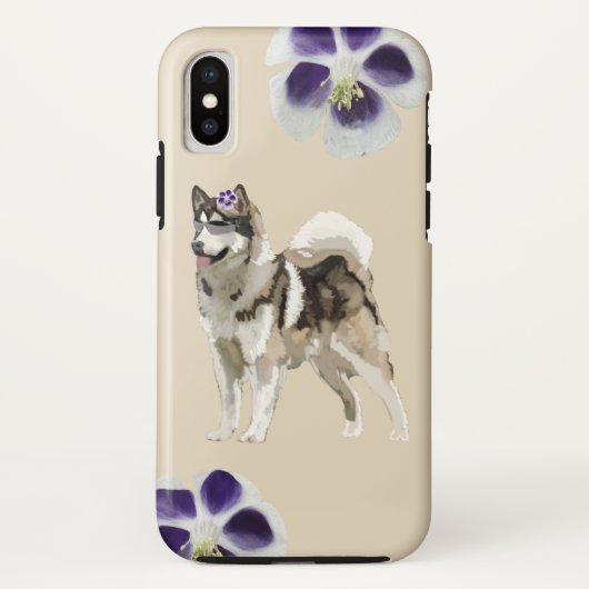 Husky Dog Art Apple iPhone X, Stoer Case-Mate iPhone Case (Achterkant)