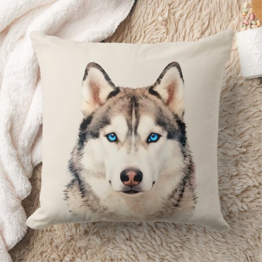 Husky Dog Art Design Large Kussen (Deken)