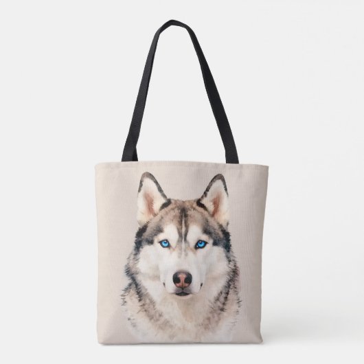 Husky Dog Art Design Tote Bag (Achterkant)