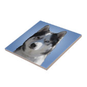 Husky Dog Art Keramische Tegel Malamute Wolf Eyes Tegeltje (Zijkant)