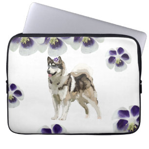 Husky Dog Art Neopreen Laptop Mouw 13" Sleeve