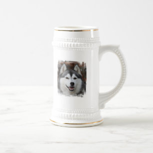 Husky Dog Beer Stein Bierpul