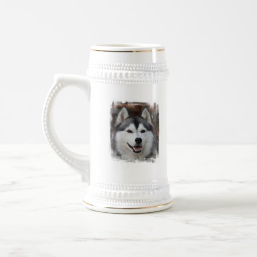 Husky Dog Beer Stein Bierpul (Links)