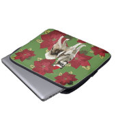 Husky Dog Christmas Hoesje Laptop Sleeve (Voorkant onderkant)