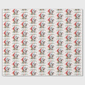 Husky Dog Christmas Pattern Wrapping Paper Cadeaupapier (Vlak)