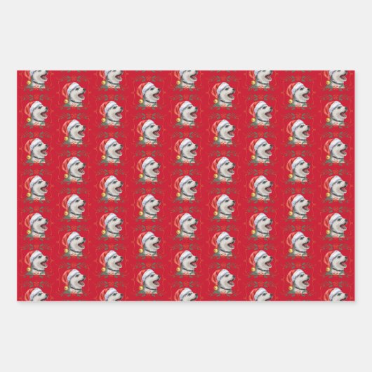 Husky Dog Christmas Wrapping Paper Sheets (Voorkant 2)
