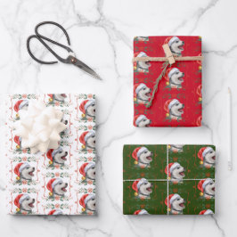 Husky Dog Christmas Wrapping Paper Sheets