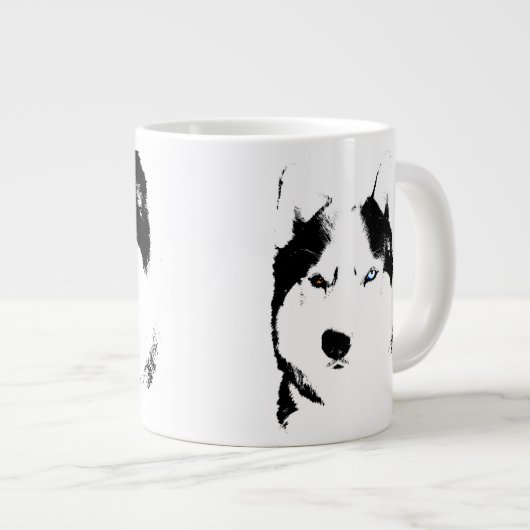 Husky Dog Coffee Mok Siberian Husky Sleg Dog Cup (Voorkant rechts)