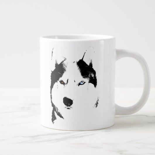 Husky Dog Coffee Mok Siberian Husky Sleg Dog Cup (Rechts)