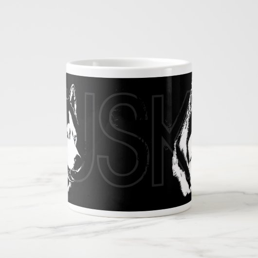 Husky Dog Coffee Mok Siberian Husky Sleg Dog Cup (Voorkant)