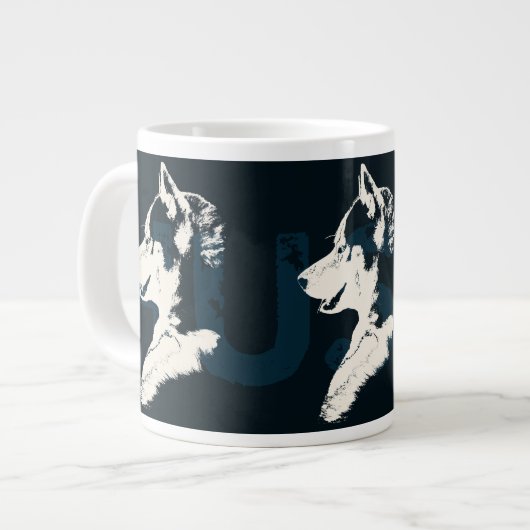 Husky Dog Coffee Mok Siberian Husky Sleg Dog Cup (Links)