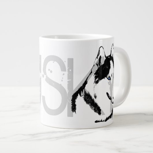 Husky Dog Coffee Mok Siberian Husky Sleg Dog Cup (Voorkant rechts)