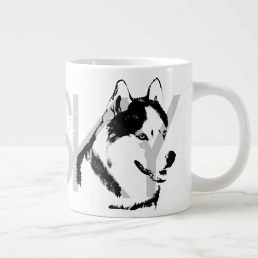 Husky Dog Coffee Mok Siberian Husky Sleg Dog Cup (Rechts)