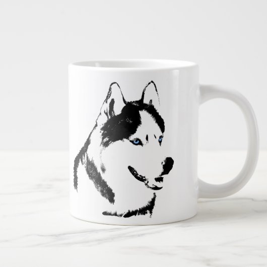 Husky Dog Coffee Mok Siberian Husky Sleg Dog Cup (Rechts)
