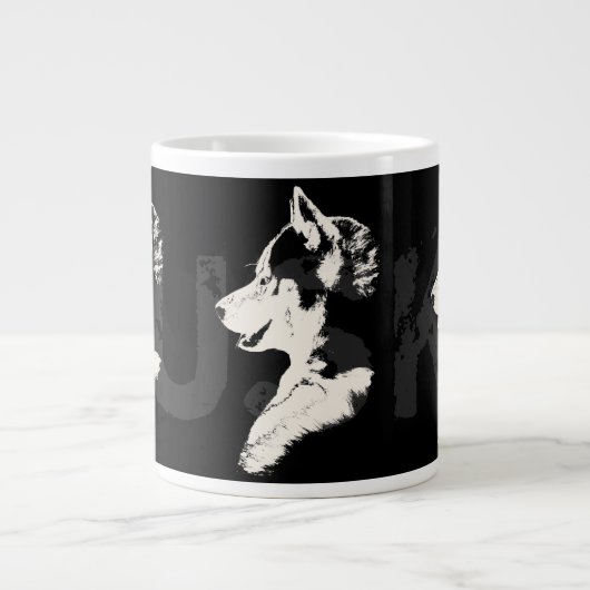 Husky Dog Coffee Mok Siberian Husky Sleg Dog Cup (Voorkant)