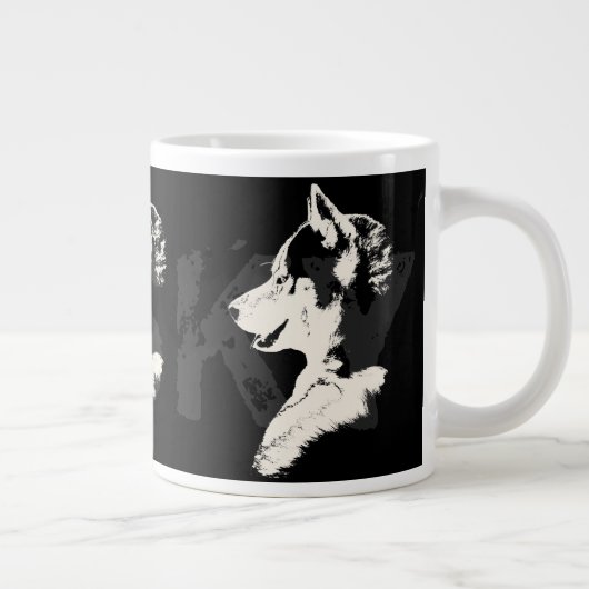 Husky Dog Coffee Mok Siberian Husky Sleg Dog Cup (Rechts)