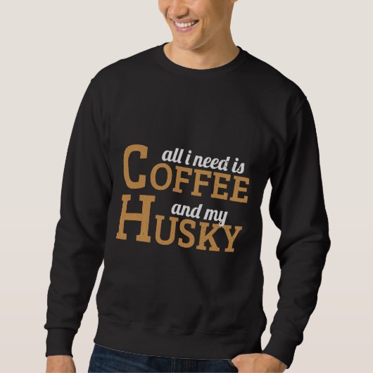 Husky Dog Coffee Trui (Voorkant)