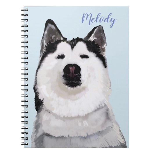 Husky Dog Custom Photo Notitieboek (Voorkant)