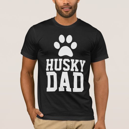 HUSKY DOG DAD T-SHIRTS (Voorkant)