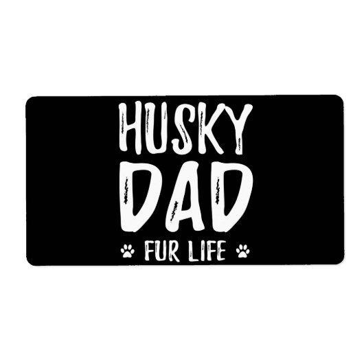 Husky dog dad voor het leven |Een cadeauidee voor Etiket (Voorkant)
