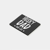 Husky dog dad voor het leven |Een cadeauidee voor Post-it® Notes (Schuin)