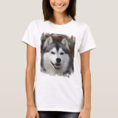 Husky Dog Dames T-Shirt (Voorkant)
