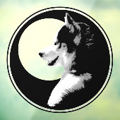 Husky Dog Decal Husky Puppy Dog Window Cling (Vel 3)