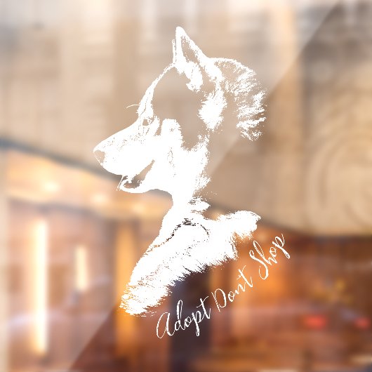 Husky Dog Decal Husky Puppy Dog Window Cling (Vel 2)