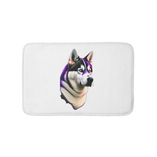 Husky Dog Design Badmat (Voorkant)