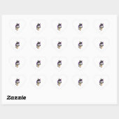 Husky Dog Design Hart Sticker (Vel)
